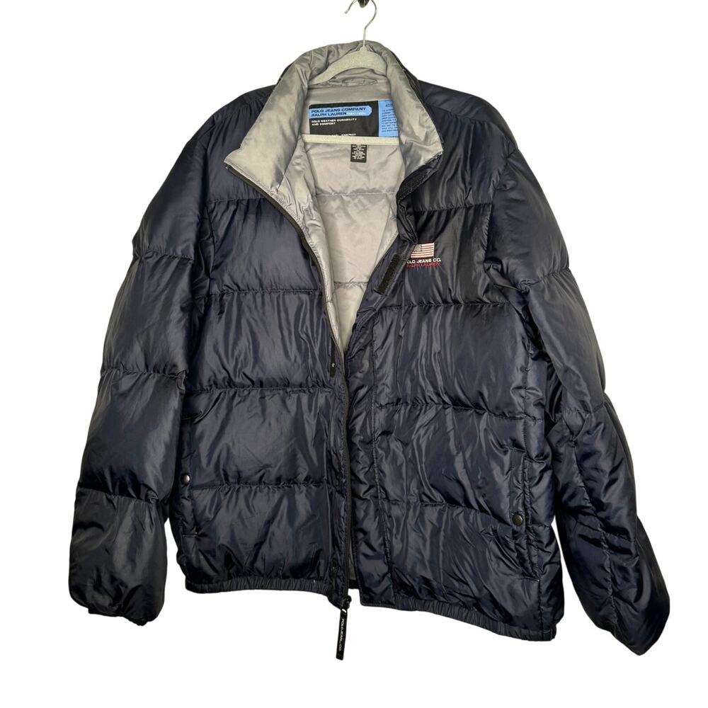 Vintage 90s Polo Jeans Co Puffer Down Jacket Men's 2XL Ralph Lauren Quilted